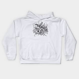 Wren bouquet Kids Hoodie